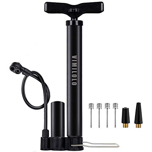 Bike Floor Pump, Bicycle Pump with Dual Presta & Schrader Valve Head, High Pressure Bicycle Tire Inflator, Portable Hand Air Pump for Road & Mountain Bikes, Strollers and Balls - style: Classic/No Gauge
