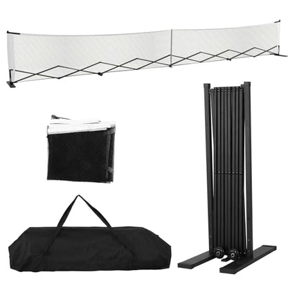 Generic Portable Ball Net Frames with Wheels Movable Net Posts Aluminum Alloy Retractable 22ft for Backyards Driveways & Garages