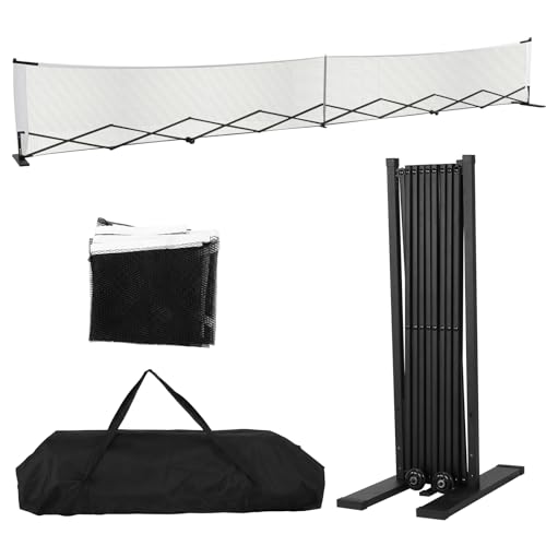 Generic Portable Ball Net Frames with Wheels Movable Net Posts Aluminum Alloy Retractable 22ft for Backyards Driveways & Garages