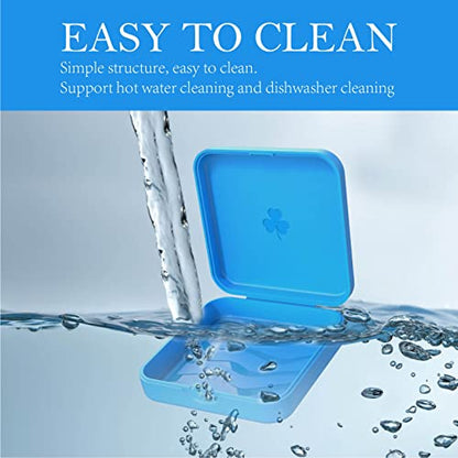 Retainer Case, ARGOMAX Aligner Case, Braces Box, 2 Piece Orthodontic Box (Blue). - color: Blue