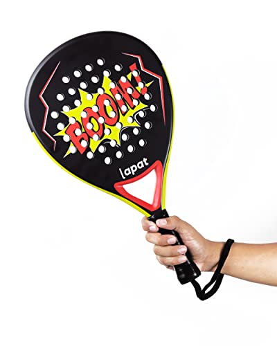 LAPAT Padel Racket with Cover Bag - Carbon Surface with EVA Memory Foam- Paddle Tennis Racquets Lightweight - POP Tennis - color: Comic Kids