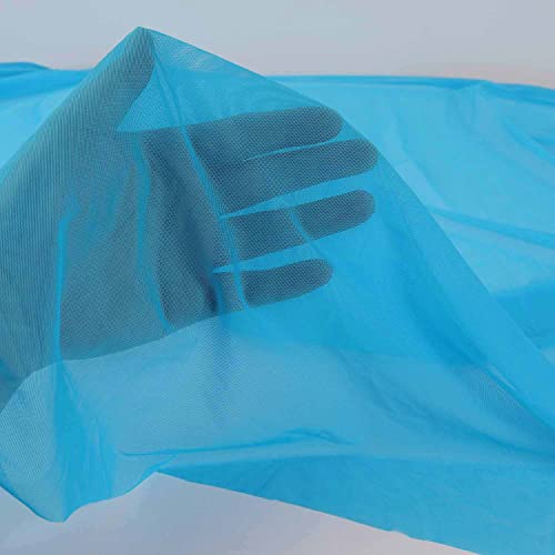 Superfine 4-Way Stretch Net Fabric Nylon Spandex Power Mesh Lightweight Sheer 60" Wide, a Continuous 5 Yards (Cyan Blue) - color: Cyan Blue