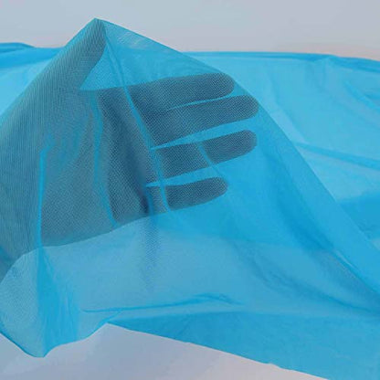 Superfine 4-Way Stretch Net Fabric Nylon Spandex Power Mesh Lightweight Sheer 60" Wide, a Continuous 5 Yards (Cyan Blue) - color: Cyan Blue