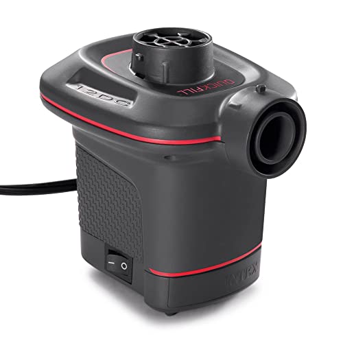 INTEX QuickFill Electric Air Pump: Inflates and Deflates Air Mattresses, Inflatable Kayaks, Boats, Toys - size: 23.0CFM, style: Car Plug - 12v Dc