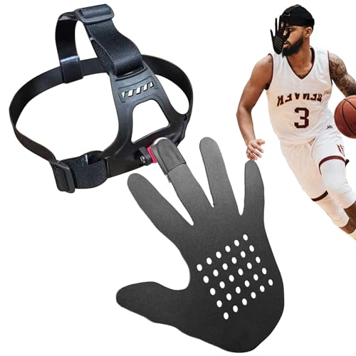 3D Hand-in-Face Basketball Training Mask, 2nd Gen with Moisture Wicking Sponge & Adjustable Strap, Enhance Shooting Accuracy Under Pressure for All Ages - color: Adjustable Black - 1pcs