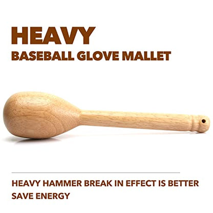 AliBall Baseball Glove Mallet, Real One Piece Solid Construction Heavy Ball Mallet for Baseball Quick Create A Ball Shaped Pocket Softball Glove Mallet - color: A