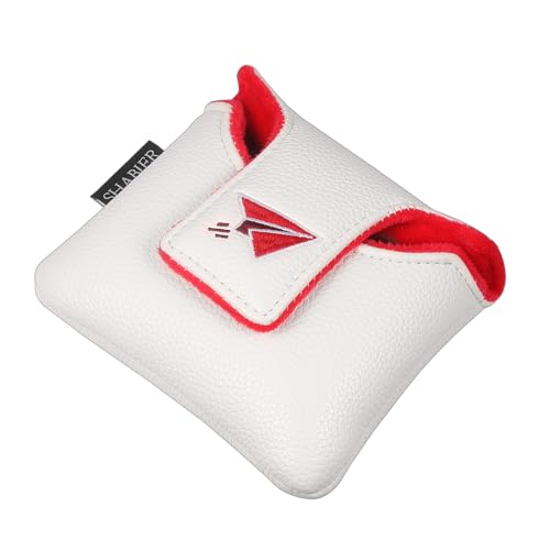 Golf Head Cover with RBF Design for Golf Club - size: for Large Mallet, style: White