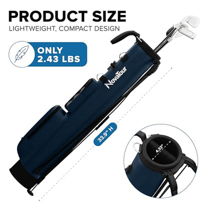 NovaTour Par 3 Golf Bag, Ultra Lightweight, Small Golf Bag for Par 3 and Executive Courses - color: Atlantic Blue