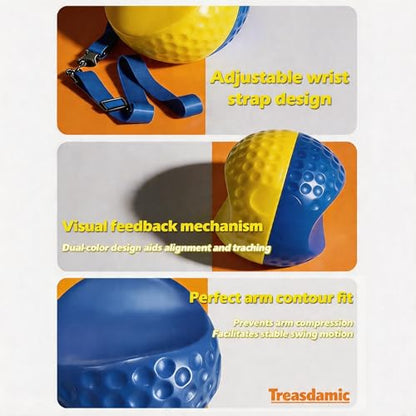 Golf Training Aid, Golf Swing Trainer, Smart Ball with Soft Memory Foam and Adjustable Lanyard, Enhances Swing Precision and Corrects Slicing, Scooping and Chicken Wing for Golfers