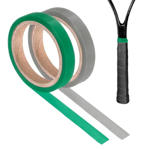 M METERXITY Grip Finishing Tape PVC Racket Wrap Grip Racquet Finishing Tapes for Pickleball/Racquetball - color: Gray, Green