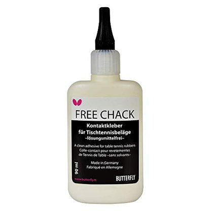 Butterfly Free Chack Table Tennis Racket Glue - Perfect for Assembling Table Tennis Ping Pong Paddle - Comes with Sponges and Application Clip to Easily Replace Table Tennis Rubber