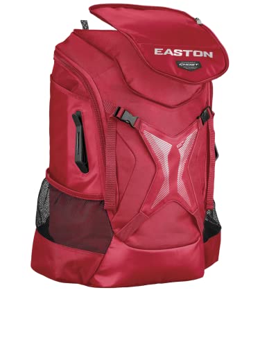 Easton | Ghost NX Backpack Equipment Bag | Adult | Fastpitch Softball | Team Logo Panel | Multiple Colors - color: Red