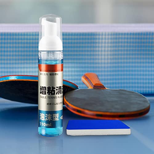 Naysku 100ml Table Tennis Rubber Cleaner, Table Tennis Racket Cleaner Kit, PingPong Paddle Cleaner with Sponge, Table Tennis Paddle Cleaner PingPong Racket Care Kit