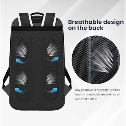 Tennis Racket Bag Pickleball Padel Backpack With Shoe Compartment, Laptop Sleeve,Fence Hook,Ball Sleeve - color: Black-White