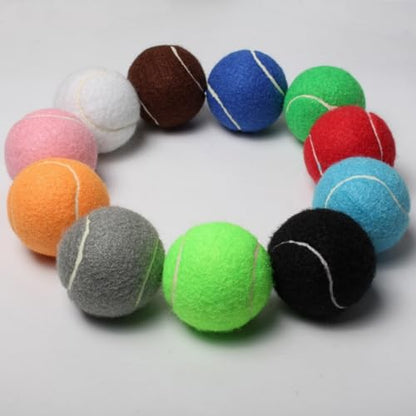6 PCS Training Tennis Balls, High Elasticity Practice Tennis for Beginner, Exercise Playing Balls Felt Training Toys for Pet Dog (Beige)