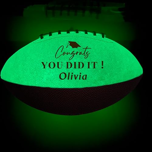 EDSG Custom Football Groomsmen Gifts 2026 Graduation Gifts for Him High School Personalized Footballs Junior Footballs Class of 2026 Full 12-Inch Football Gifts for Coach Dad Fan Birthday - color: Design 7