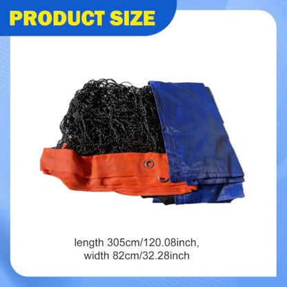 Pickleball Replacement Net Training Gear Weatherproof Lightweight 10ft Black Polyester Practice for Home Badminton