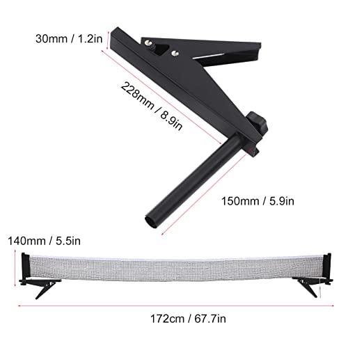 Professional Standard Table Tennis Net Rack Set with Nylon Net, Stainless Steel and Metal Brackets for Indoor Match