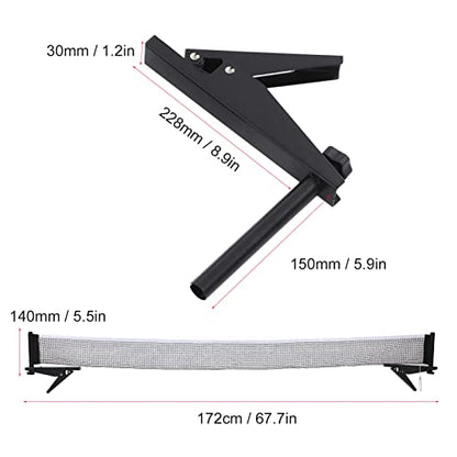 Retractable PingPong Net, Professional Table Tennis Net, Portable PingPong Net Set, Collapsible, Adjustible, for Any Table Indoor Outdoor, for Training Competition