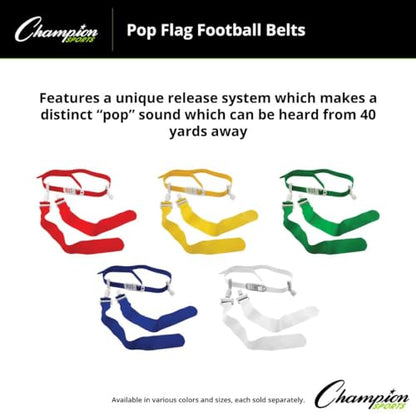 Champion Sports Unisex Adult Flag Football Belts - color: White, size: 42"