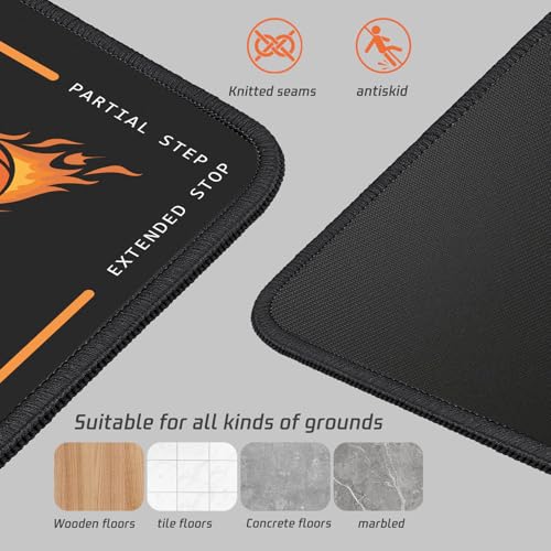 Portable Basketball Footwork Training Mat, Agility Footstep Training Mat, Basketball Pads for Training All Levels, Non-Slip Silent Equipment for All Ages to Improve Speed, Strength and Coordination