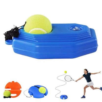 IBHOO Tennis Ball Training Baseboard, Tennis Practice Rebounder, Portable Tennis Trainer for Self Training, Anti Skid Treatment at the Bottom, for Backyard Home - color: Rectangular Blue