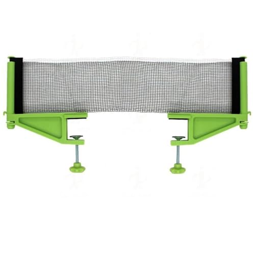 Yiju Table Tennis Net Post Set Practice Easily Set up Replacement Ping Pong Mesh Rack Ping Pong Clamp Net for Game Travel Training - color: Green