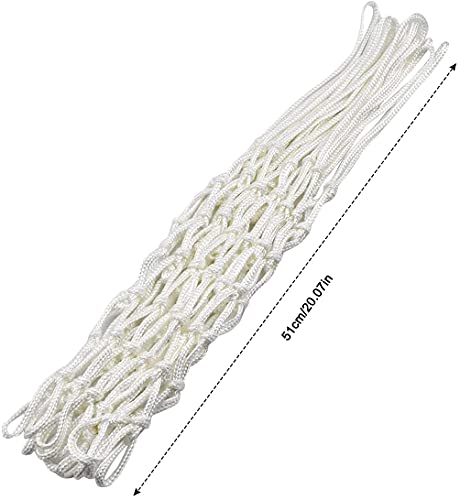 2Pcs Heavy Duty Basketball Net Replacement Fits Standard 12 Loop Basketball Hoop Net for Indoors and Outdoors Gym Equipment