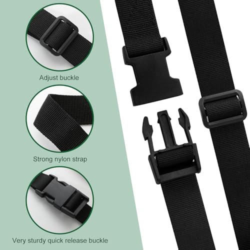 6.5 Feet Strap Cone Carrier Sport Cone Carrying Strap Adjustable Agility Disc Cone Strap Carrier for Storage & Travel with Quick Snap Closure - color: Black