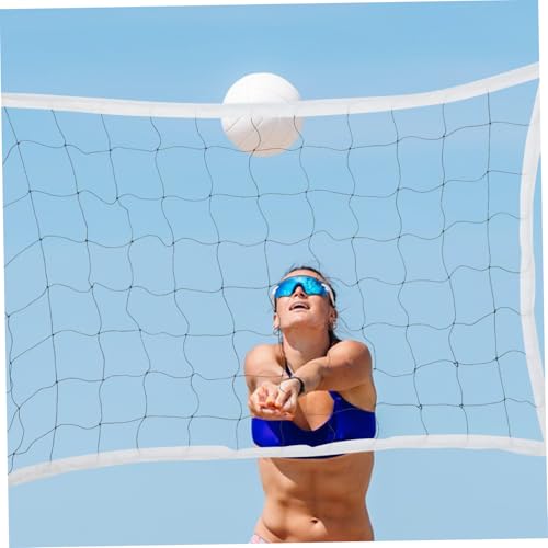 POPETPOP Standard Beach Volleyball Net for Backyard Portable Heavy Duty Volleyball Netting Carrying Bag for Outdoor Sports and Family Fun