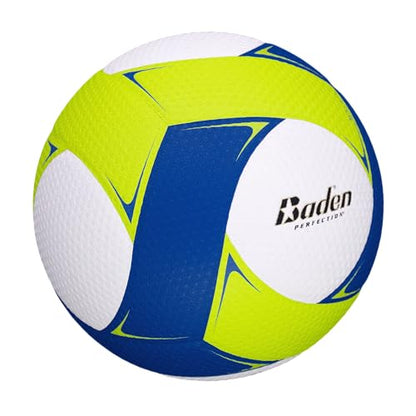 Baden | Matrix | Nylon Wound | Professional Indoor Composite Volleyball | Official Size & Weight - color: Yellow/Blue/White, style: MATRIX