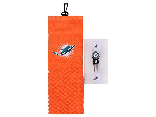Team Golf NFL Gift Set Embroidered Golf Towel, 2 Golf Balls, & Divot Tool with Removable Double-Sided Magnetic Ball Marker