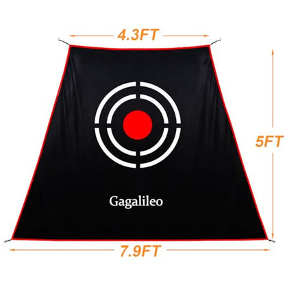 Gagalileo Golf Target Cloth: Protective Net Portable Easy Setup with S-Hooks & Ropes Indoor Outdoor Practice All Golfers Training Accuracy for Backyard Garage - size: 7.9x5x4.3FT