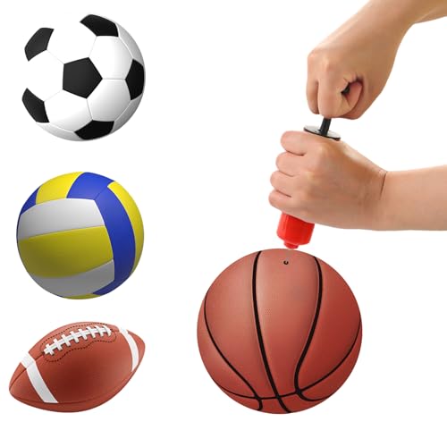 3 Pcs Hand Inflator Kits, XOOBIU Air Pump Ball Pump Sports Sphere Pumps with Needle, Nozzle, Perfect for Volleyball, Basketball, Football, Soccer, Water Polo, Inflatable Set