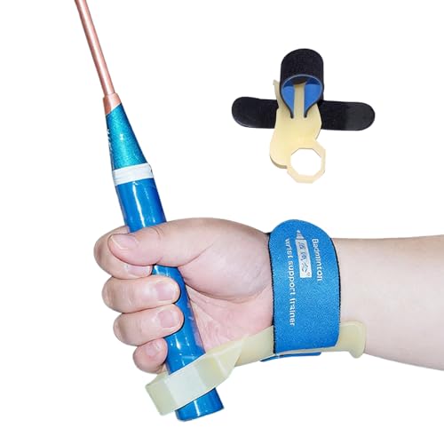 Professional Badminton Wrist Stabilizer Wrist Trainer Skill Enhancer Stabilization Device for Accurate Swing Training - color: Right Hand Blue