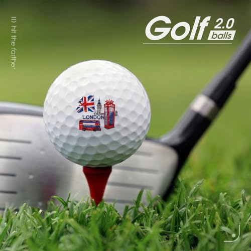 London Souvenir Custom Golf Ball Soft Practice Golf Balls Performance Distance and Speed for Women Men Indoor Outdoor