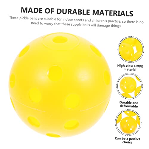 50pcs Pickleball Outdoor Accessory Reusable Balls for Hitting Practicing Easy to Carry Use - color: Yellow