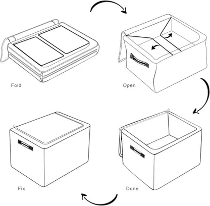Soccer Sports Storage Bins with Zipper Lid Collapsible Storage Bags Foldable Stackable Storage Boxes Clothes Organizer Containers with PU Leather Handles (23L-1 Pack) - size: 1-Pack 14.2x10.2x10 in