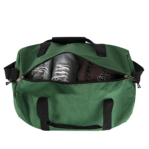 24 Pack Bulk Duffle Bags Wholesale by the Case for Homeless, Sports Teams, and Duffle Bags for Foster Kids (All Green Pack) - color: All Green Pack