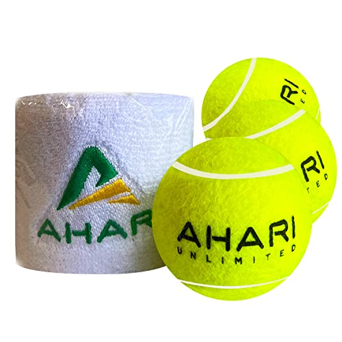 Premium 3 Replacement Tennis Rebound Balls, String & Wristband - Portable Self Practice Training Exercise Sport Equipment, Trainer for Solo Training (3 Pack)