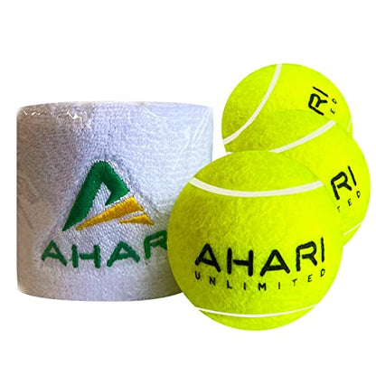 Premium 3 Replacement Tennis Rebound Balls, String & Wristband - Portable Self Practice Training Exercise Sport Equipment, Trainer for Solo Training (3 Pack)