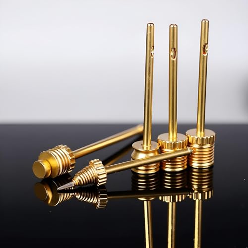 3 Pack Pump Inflating Needles,No Break Heavy Duty Air Pump Needles for Balls, Stainless Steel Body，Gold