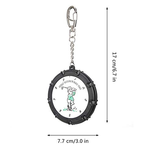 Golf Stroke Counter, 2pcs Easy to Use Wheel, 18 Hole Score Counter, Durable Key Chain Device, for Golfers, Beginners, Professionals, Seniors, Women, Courses, Tournaments, Practice