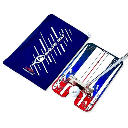 Genuine EyeLine Golf Alignment Putting Mirror - Top Training Aid on The PGA Tour - See Rapid Improvement - Helps Beginner, Junior, and Scratch Golfers - color: Groove Putting Alignment Mirror - SMALL
