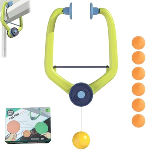 Door Plinking Game, Adjustable Doorway Ping Pong Game for Kids, Hanging Table Tennis Trainer Set with Ping Pong Paddles and Balls, Ideal Enhanced Coordination for Exercise - size: 1*Trainer