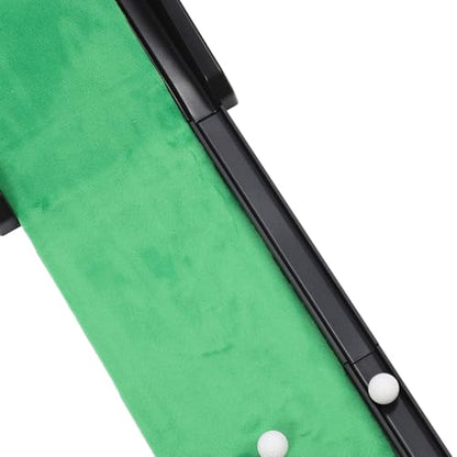 Qiilu Indoor Golf Putting Mat with Auto Ball Return - Desktop Club Putter Trainer Automatic Return Tracks Rubber Base Club Ball Putting Practice Set for Home Office Use