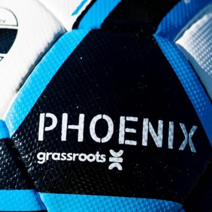 Grassroots Athletics Phoenix Professional Soccer Ball – Size 5 Handstitched Football, Textured Surface for Superior Grip & Control, Durable PU Leather, Butyl Bladder for Air Retention