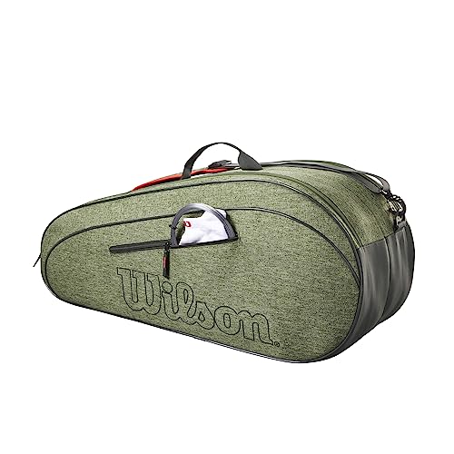 WILSON Team Tennis Racket Bag - Heather Green and Heather Grey