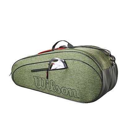 WILSON Team Tennis Racket Bag - Heather Green and Heather Grey