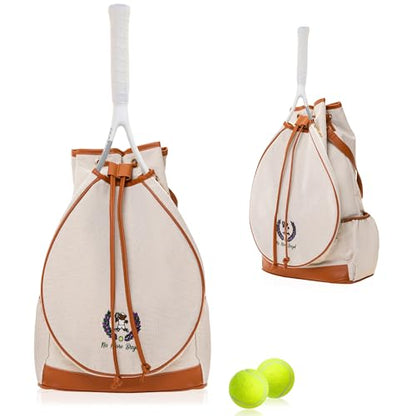 Tennis Bag for Women Racket Tote, Stylish Backpack - Unisex Racquet Sports Pickleball Bag Convertible Shoulder, Crossbody Strap Large Compartment - color: Backpack - Racket Bear Edition